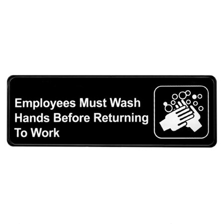 Alpine Industries Employees Must Wash Hands Before Returning to Work Sign, 3x9, PK15 ALPSGN-38-15pk